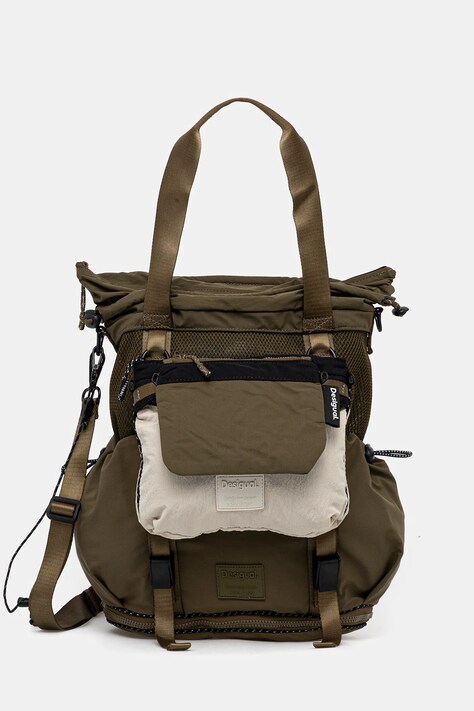 Рюкзак Desigual BASIC MODULAR DISCOV колір зелений великий однотонний 25WAKY10