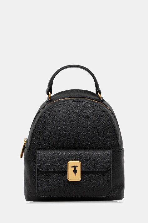 Δερμάτινο σακίδιο Trussardi χρώμα: μαύρο, Z607E106080N