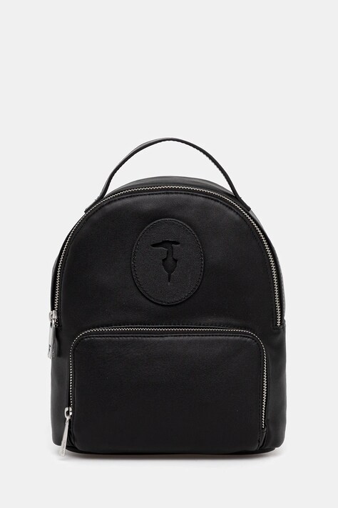 Trussardi plecak skórzany damski kolor czarny mały gładki Z658E006087N
