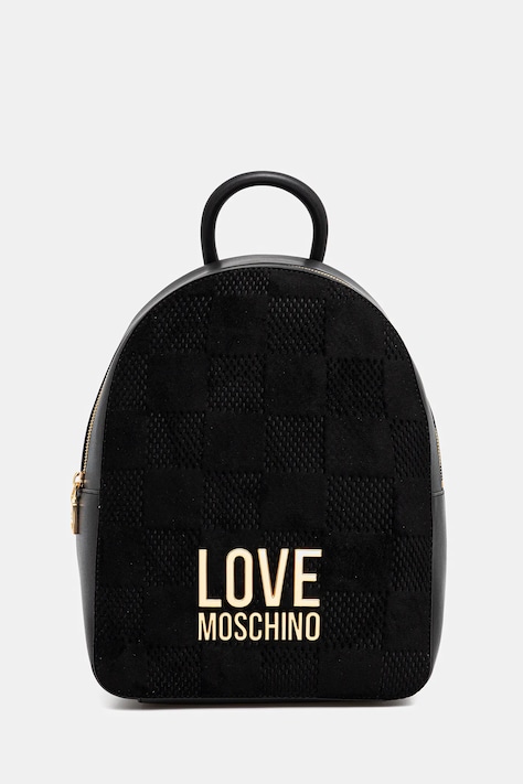 Love Moschino rucsac culoarea negru, mare, cu imprimeu, JC4124PP0NKB100A