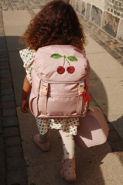 Konges Sløjd plecak dziecięcy CLOVER SCHOOLBAG kolor różowy duży wzorzysty KS103457