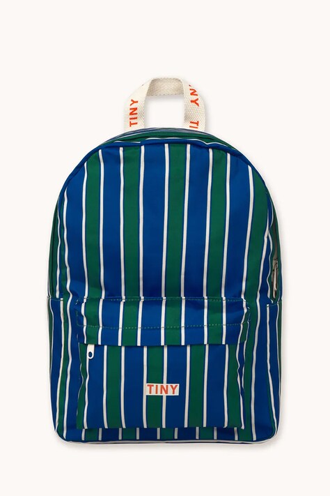 Tinycottons plecak dziecięcy STRIPES BACKPACK kolor niebieski mały wzorzysty AW25-540