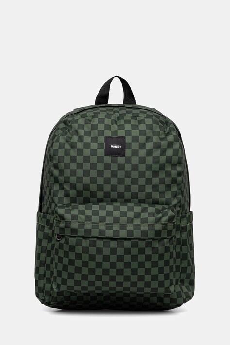 Ruksak Vans Old Skool Grom Check zelená farba, veľký, vzorovaný, VN000J3KEN61