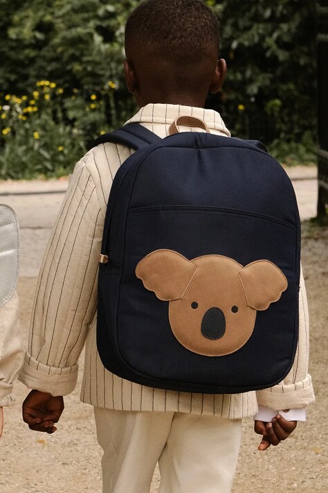 Donsje plecak dziecięcy Pibbe Schoolbag Koala kolor granatowy mały z aplikacją 5521802