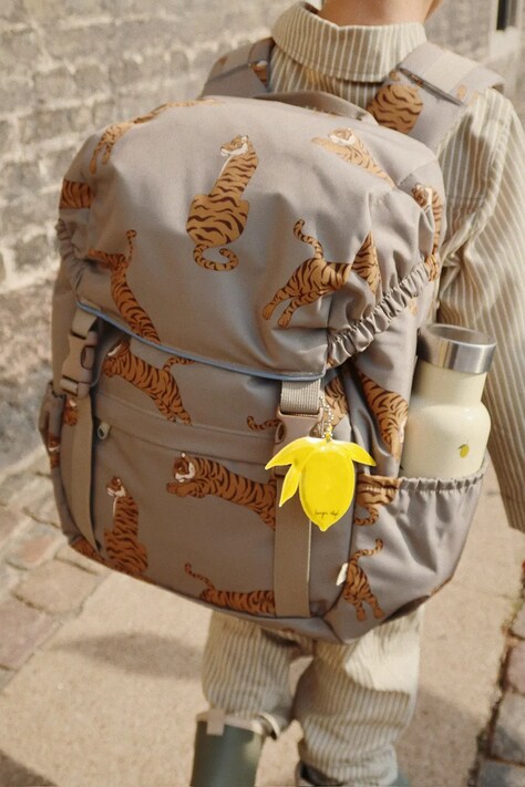 Konges Sløjd plecak dziecięcy CLOVER SCHOOLBAG kolor szary duży wzorzysty KS103457