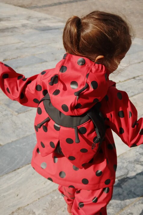 Konges Sløjd plecak dziecięcy CINELLE BACKPACK kolor czerwony mały wzorzysty KS103453