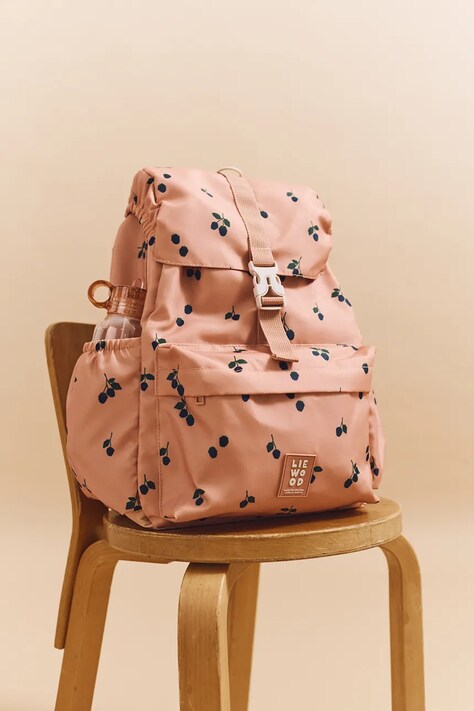 Liewood plecak dziecięcy Johnny School Backpack kolor pomarańczowy duży wzorzysty LW20089