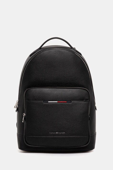 Раница Tommy Hilfiger в черно голям размер с изчистен дизайн AM0AM13483