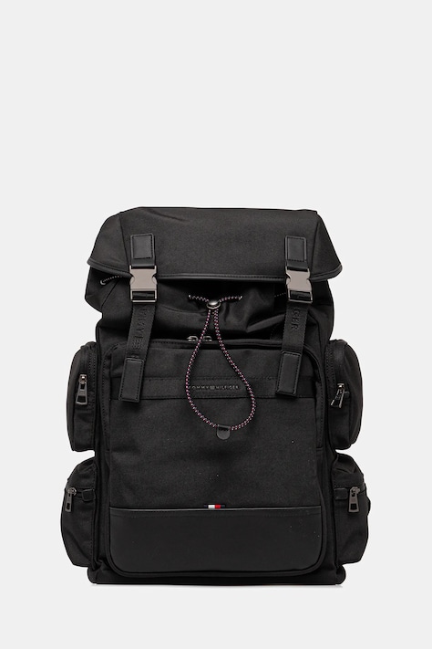 Рюкзак Tommy Hilfiger колір чорний великий однотонна AM0AM13548