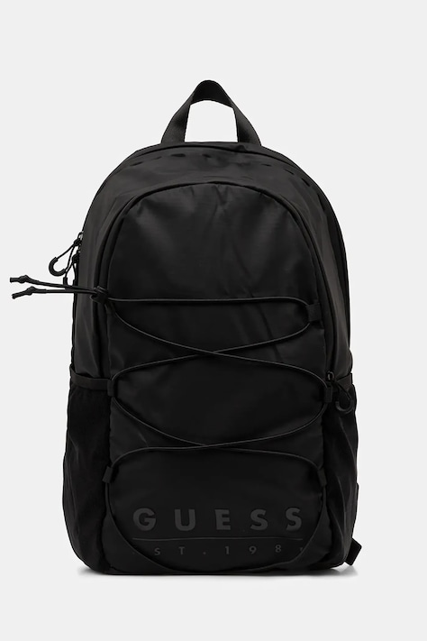 Раница Guess SONDRIO в черно голям размер с принт HMSOWU P5330