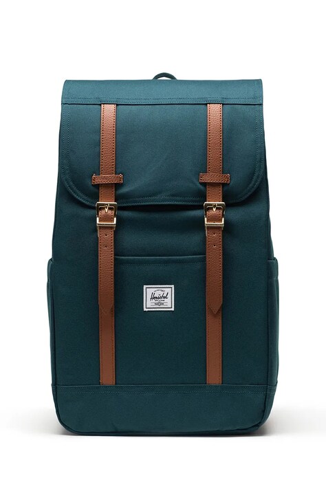 Herschel plecak Retreat™ 23 L kolor zielony duży gładki 11397-06551-OS