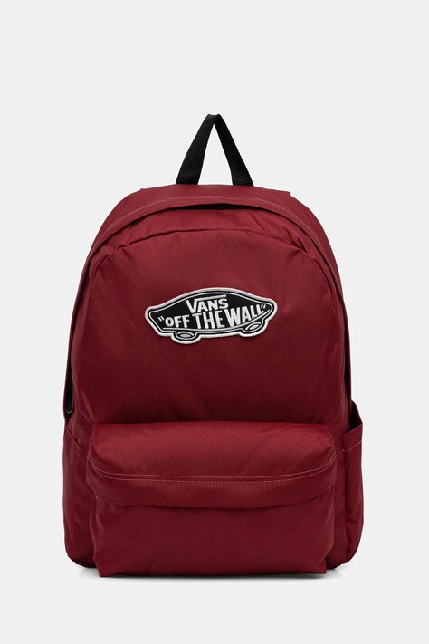 Ruksak Vans bordová farba, veľký, s nášivkou, VN000H4YBRD1