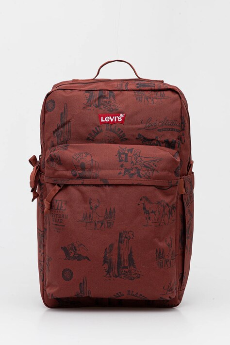 Σακίδιο πλάτης Levi's χρώμα: καφέ, D5463