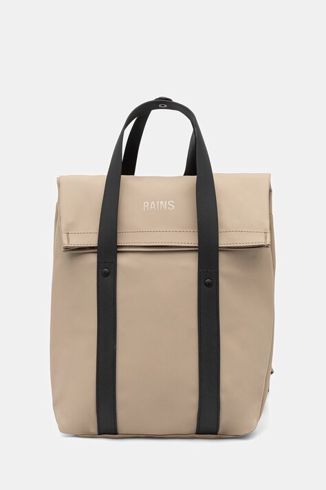 Rains plecak 12780 2 Way Tote Backpack Mini kolor beżowy duży gładki 12780