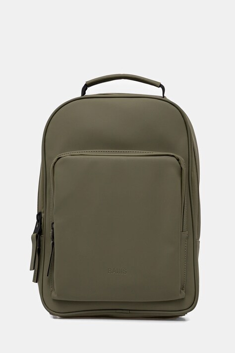 Rains plecak 13260 Book Daypack kolor zielony duży gładki 13260