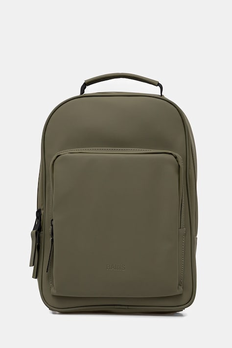 Rains rucsac 13260 Book Daypack culoarea verde, mare, uni, 13260