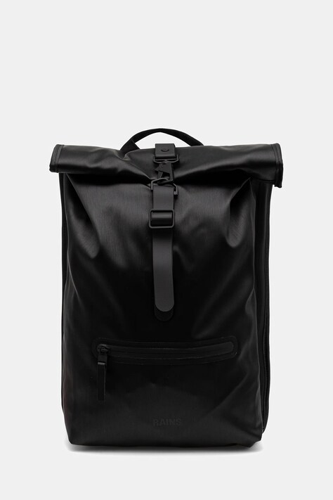 Rains plecak Rolltop Rucksack W3 kolor czarny duży gładki 13320.84
