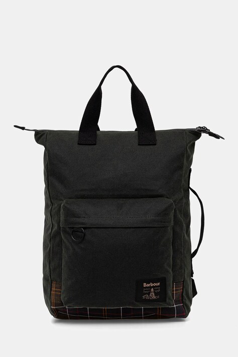 Barbour plecak Field Wax kolor zielony duży gładki UBA0714