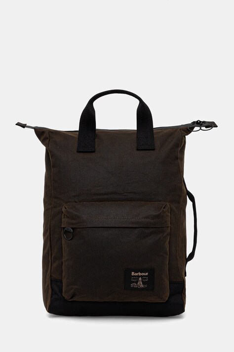 Barbour plecak Field Wax kolor zielony duży gładki UBA0714