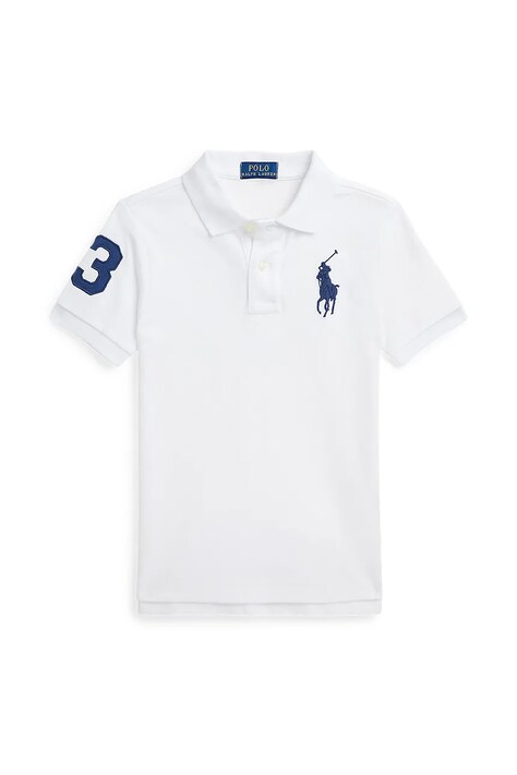 Polo Ralph Lauren tricou polo culoarea alb, neted, 322703635099