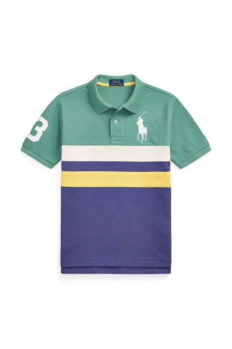 Polo Ralph Lauren polo de bumbac culoarea verde, cu imprimeu, 323952429002