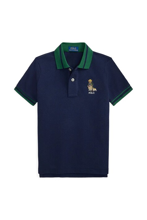 Polo Ralph Lauren longsleeve in cotone bambino/a colore blu navy 322980428001