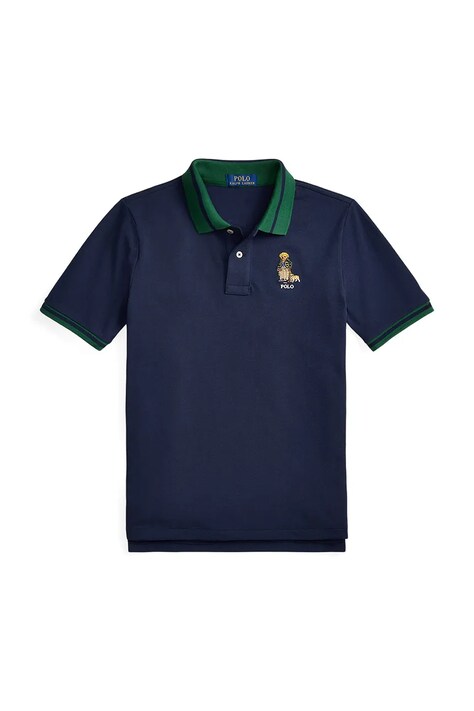 Παιδικά βαμβακερά μπλουζάκια πόλο Polo Ralph Lauren χρώμα: ναυτικό μπλε, 323980428001