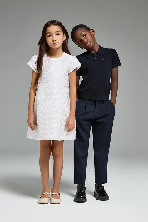 Emporio Armani polo dziecięce kolor granatowy gładki EB000851 AF19792