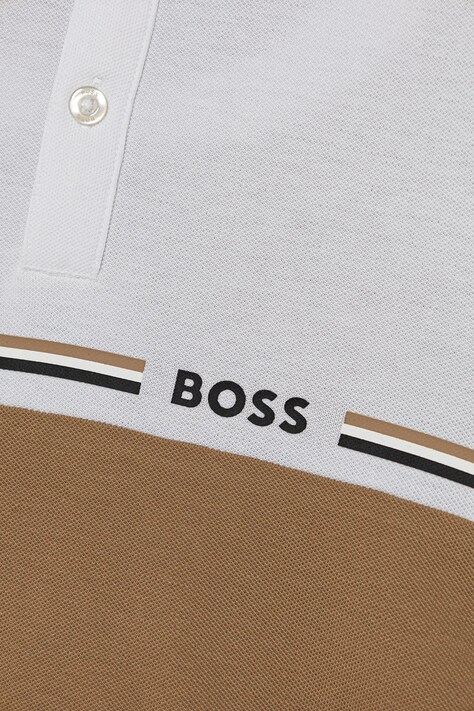 Дитяче поло BOSS колір коричневий J52339