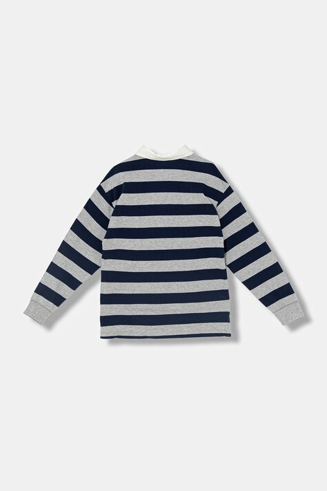 United Colors of Benetton polo bawełniane dziecięce kolor szary gładki 33CKC301X