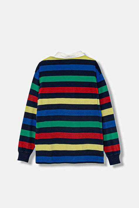 United Colors of Benetton polo bawełniane dziecięce kolor granatowy gładki 33CKC301X