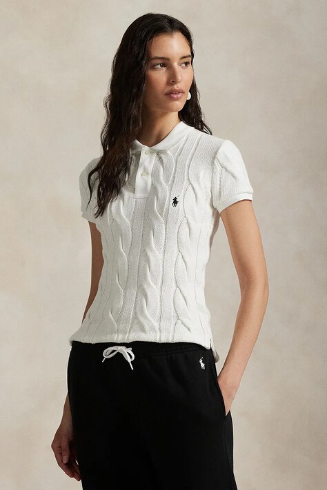 Polo Ralph Lauren tricou polo culoarea alb, 211971703