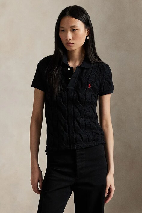 Polo Ralph Lauren polo damski kolor czarny 211971703