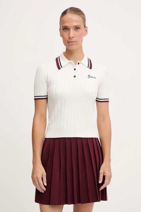 Поло с добавлением шерсти Guess SABINA цвет бежевый V5BP04 Z1152