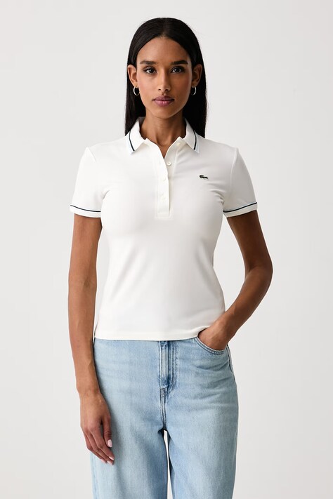 Lacoste Polo tričko dámske s bavlnou béžové DF5284