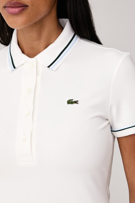 Lacoste Polo damskie z bawełną beżowe DF5284