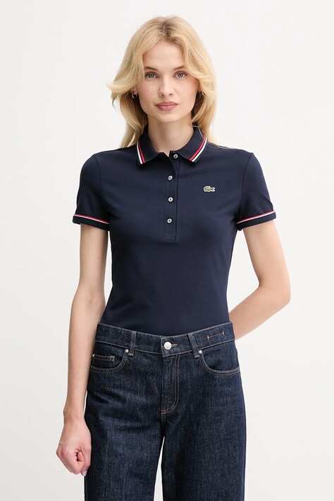 Πόλο Lacoste χρώμα: ναυτικό μπλε, DF5284