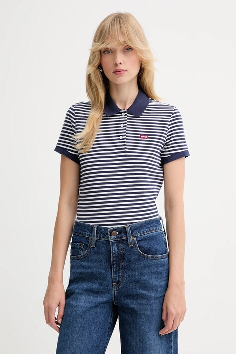 Levi's polo damski kolor granatowy 52599