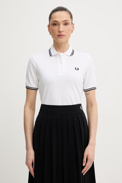 Fred Perry polo bawełniane kolor biały G3600