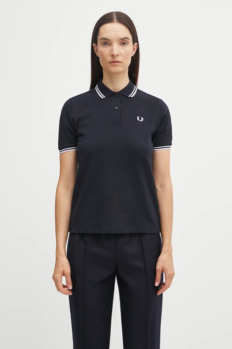 Pamučna polo majica Fred Perry boja: tamno plava, G3600