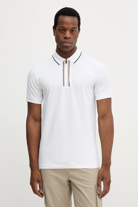 Polo BOSS Green moški, bela barva, 50544450