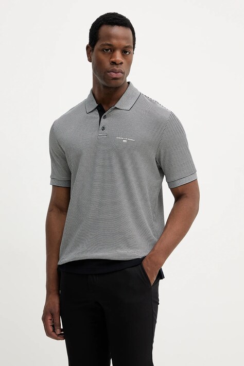 Armani Exchange polo bawełniane męski kolor granatowy wzorzysty XM000995 AF15917