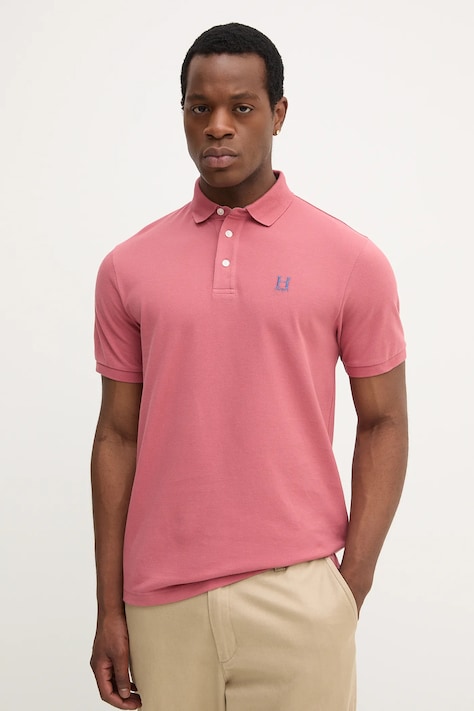 Hackett London polo de bumbac culoarea roșu, uni, HM5600001