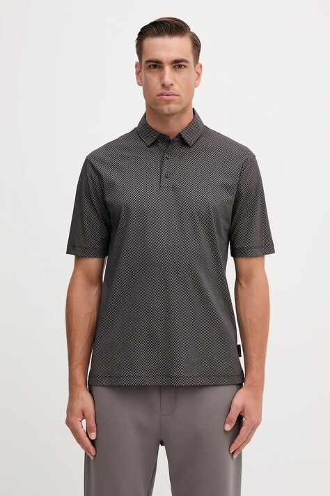 Pamučna polo majica Armani Exchange boja: tamno plava, s uzorkom, XM000735 AF10356