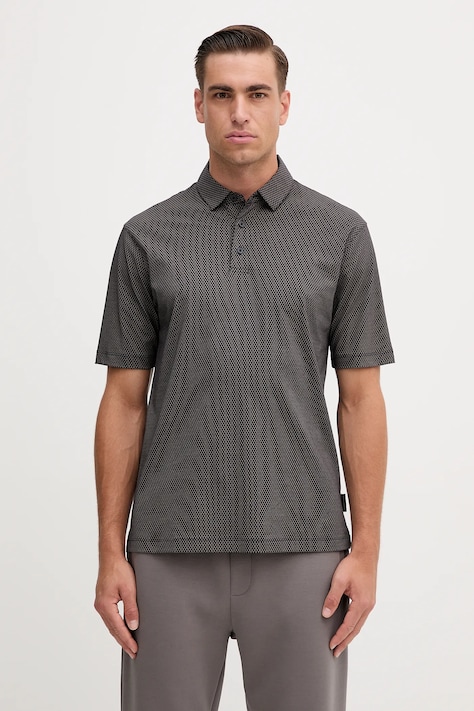 Bavlnené polo tričko Armani Exchange tmavomodrá farba, vzorované, XM000735 AF10356