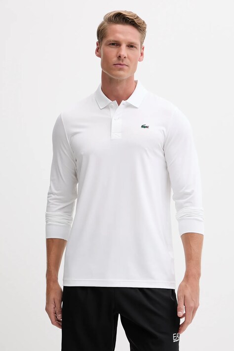 Lacoste longsleeve kolor biały gładki DH2615