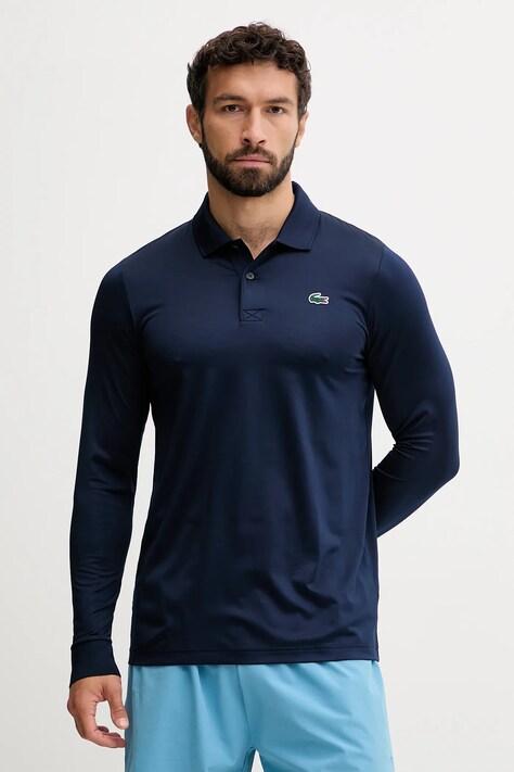 Лонгслив Lacoste цвет синий однотонная DH2615