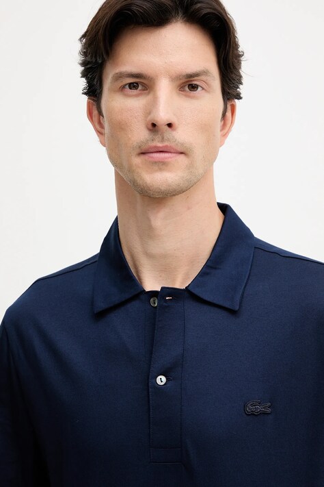 Lacoste поло чоловіче бавовняне — AW25-POM040, темно-синій — фото 4