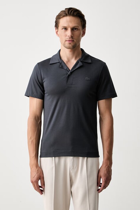 Lacoste polo męskie bawełniane szare DH5928