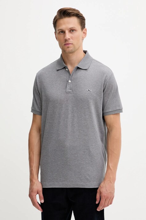 Bavlnené polo tričko Paul&Shark Knitwear šedá farba, jednofarebné, 99311001